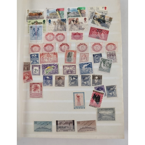 101 - A stamp stock book containing a large collection of British and foreign stamps. Examples of British ... 