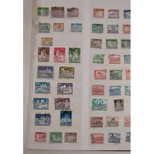 88 - 2 vintage stamp stock books containing both British and foreign stamps in varying conditions. To inc... 