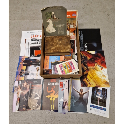 222 - A box of assorted modern & vintage ephemera to include assorted film posters and postcards to includ... 