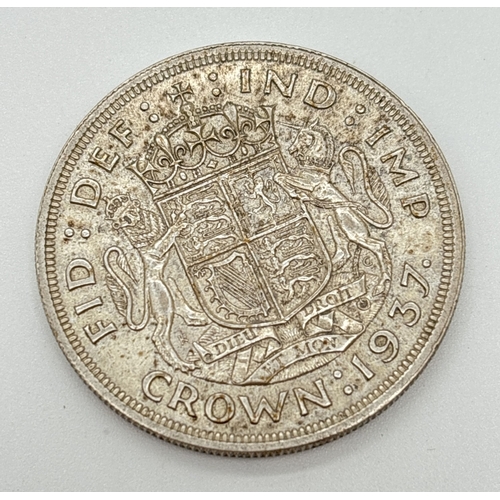 6 - A .500 silver 1937 George VI Coronation Crown with portrait by Humphrey Paget to obverse. Weighs 28.... 