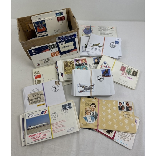 61 - 250+ vintage British first day covers from 1970's, 80's and 90's. To include naval, Concorde, Royalt... 