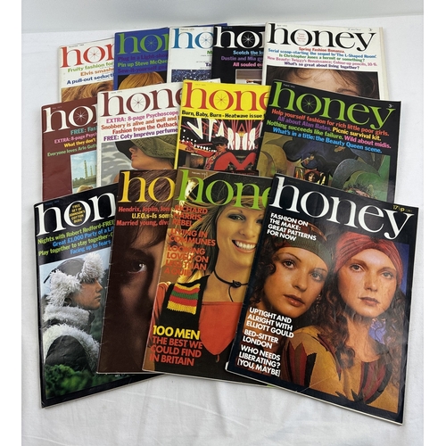 117 - 13 issues of Honey, vintage fashion, features & lifestyle magazine, dating from 1969-71. All in very... 