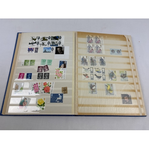 64 - A vintage album containing British used and unused stamps. album contains 4 x 1st class stamps books... 