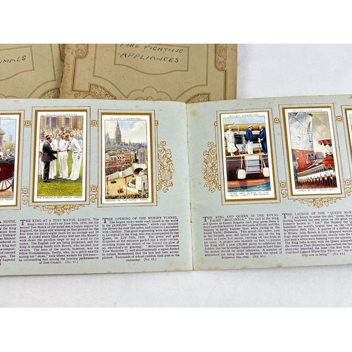 127 - 11 vintage Will's cigarette card albums with cards, together with John Players cigarette card albums... 