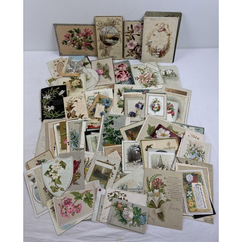 185 - 200 assorted Victorian, Edwardian & Vintage greetings cards, in varying sizes and designs.