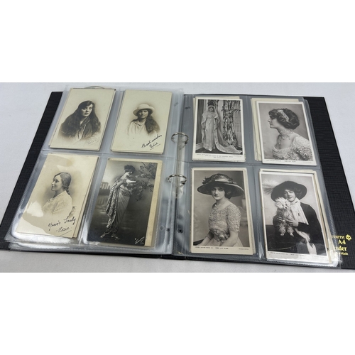 191 - 2 albums containing 180+ assorted Edwardian and vintage greetings cards, in varying sizes and design... 