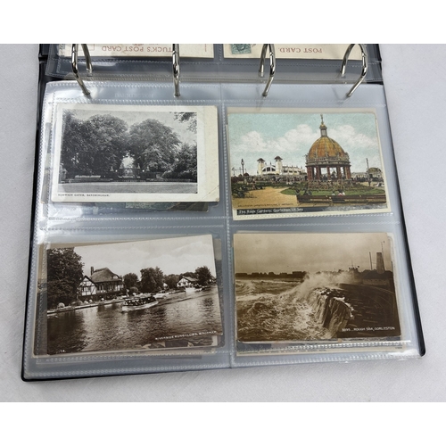 261 - A modern postcard binder containing 86 assorted early 20th century postcards of Norfolk & Suffolk. T... 