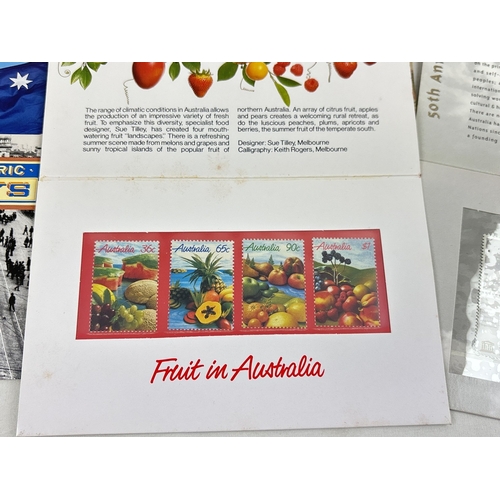 78 - 28 assorted Australia Post mint stamp presentation packs from the 1970's, 80's & early 90's. To incl... 