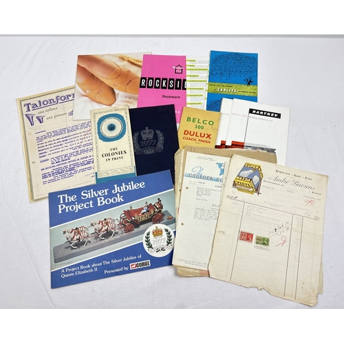 229 - A box of assorted vintage advertising ephemera to include booklets & pamphlets, bookmarks, postcards... 