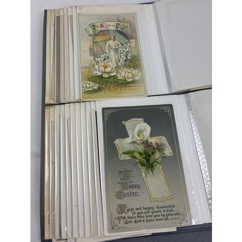 238 - An album containing 100 assorted Victorian & Edwardian Easter & Birthday greetings cards.