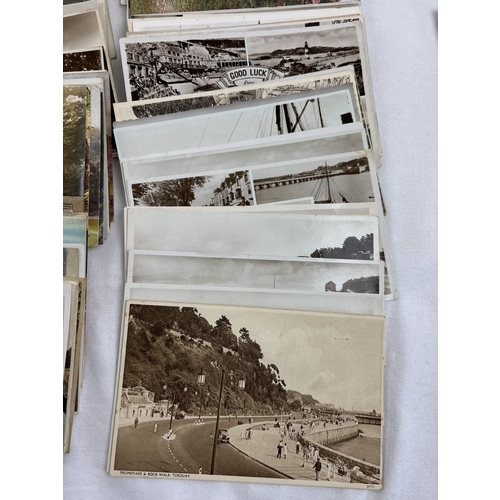 240 - A collection of 360+ assorted Victorian & vintage postcards from Devon & Cornwall, to include RP's.