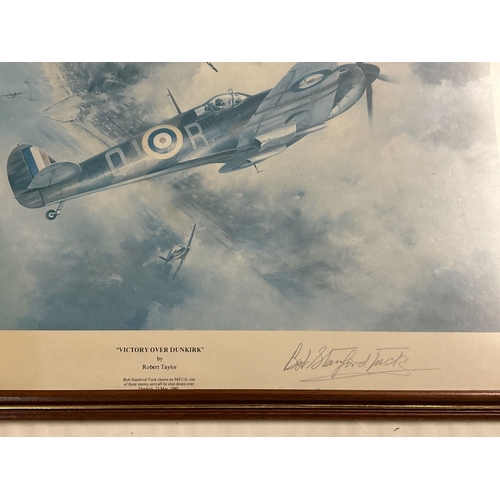 1208 - 3 framed & glazed prints of Aircraft, 2 signed in pencil. Bristol Bulldog MK IIa No. 32 Squadron RAF... 