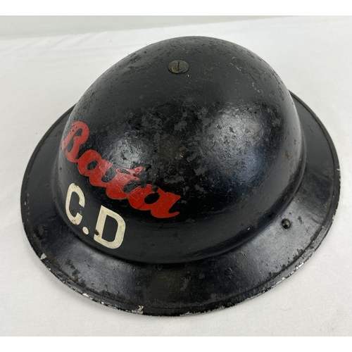 1215 - Essex interest - British MkII steel helmet used on the Home Front at the Bata shoe factory, East Til... 