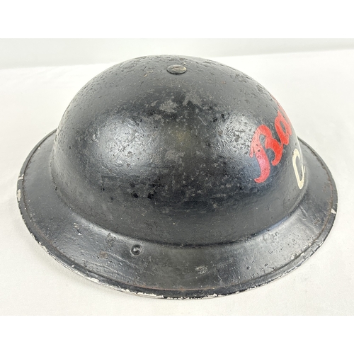 1215 - Essex interest - British MkII steel helmet used on the Home Front at the Bata shoe factory, East Til... 