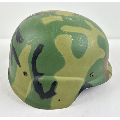 1217 - Rare prototype experimental US PASGT helmet in camouflage paint finish, made of GRP by Consolidated ... 