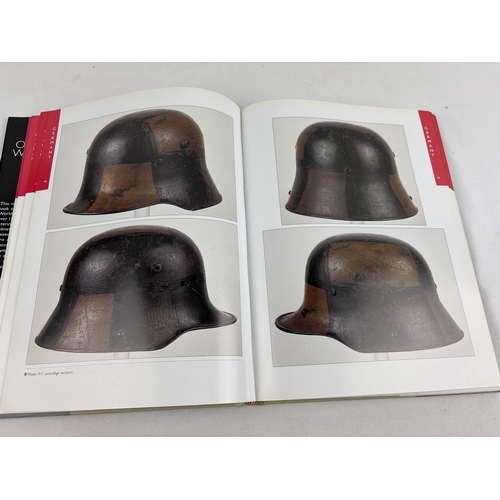 1222 - Hardback book - Helmets of the First World War: Germany, Britain & and their allies, by Michael J. H... 