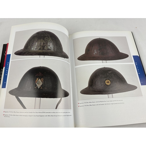 1222 - Hardback book - Helmets of the First World War: Germany, Britain & and their allies, by Michael J. H... 