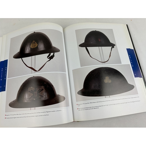 1222 - Hardback book - Helmets of the First World War: Germany, Britain & and their allies, by Michael J. H... 