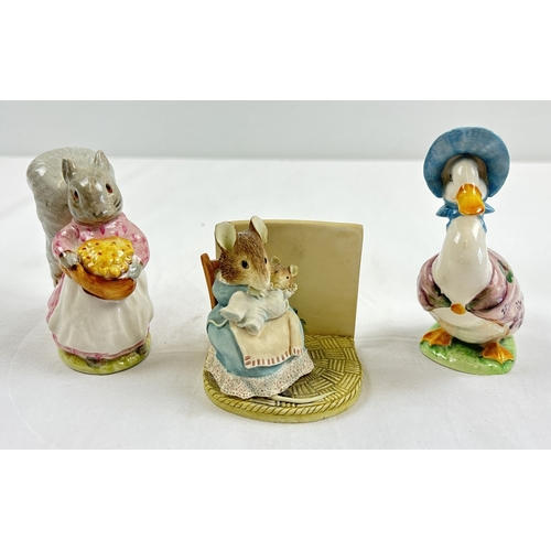 1248 - 2 Beswick ceramic Beatrix Potter figures, Jemima Puddleduck and Goody Tiptoes. Together with a 1997 ... 