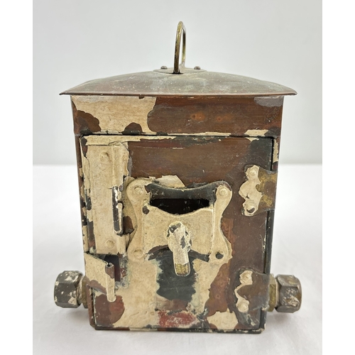 1322 - A vintage copper ACDL Improved Combination ships lantern with dual coloured lens. Name plaque to top... 