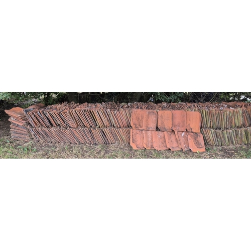 1412 - A large quantity of 1400 reclaimed roofing clay pantiles, as taken from an old Norfolk red brick bar... 