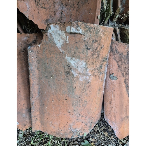 1412 - A large quantity of 1400 reclaimed roofing clay pantiles, as taken from an old Norfolk red brick bar... 