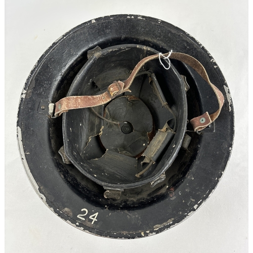 1213 - Essex interest - British MkII steel helmet used on the Home Front at the Bata shoe factory, East Til... 