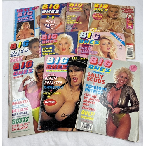 69 - 10 assorted 1990's issues of Big Ones, adult erotic magazine featuring larger breasted models. To in... 