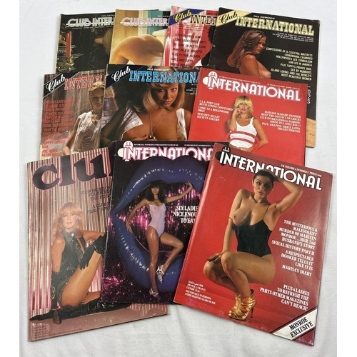 103 - 10 vintage 1970's issues of Club International, adult erotic magazine from Paul Raymond. Issues from... 