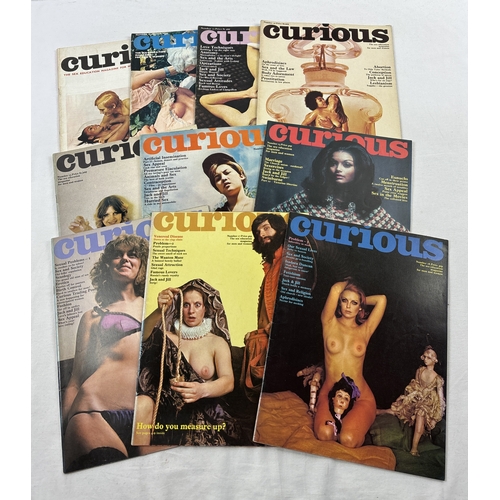 118 - 10 consecutive early 1970's issues of Curious: The Sex Education Magazine for Men & Women, adult mag... 