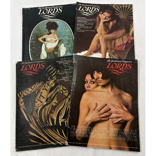 119 - The first 4 issues of Lords: The Gentleman's Companion, late 1960's publication from Bob Guccione's ... 