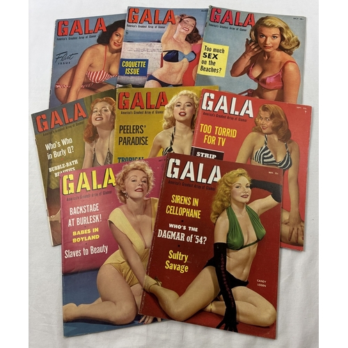 246 - 8 vintage 1950's issues of Gala, US glamour magazine. All in excellent condition for age, a couple o... 