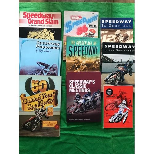 1479 - 9 x Speedway books to include Speedway in the North West, Speedway in Scotland, Speedway's Classic M... 