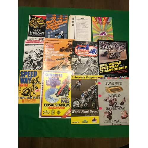 1486 - 15 x World Individual Speedway Championship Final programmes, 1971 to 1990. Comprising:- 1971, 1972 ... 