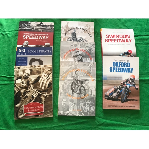 1501 - 8 x speedway track history books covering the Midlands & the South Coast, comprising:- Southampton, ... 