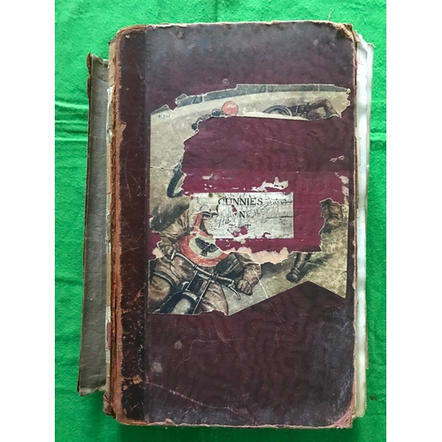 1506 - A 128 page speedway scrap book dating from the early 1930's to the 1950's. All are original press cu... 