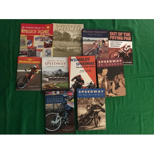 1528 - 10 x speedway track history books covering London and the South East, comprising:- Speedway in Londo... 