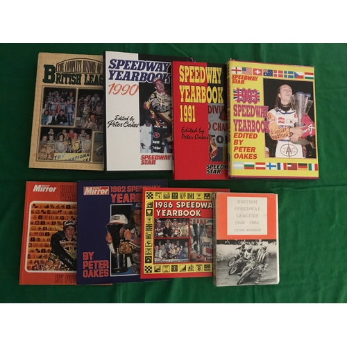 1529 - 8 x speedway yearbooks and history books to include The Complete History of the British League