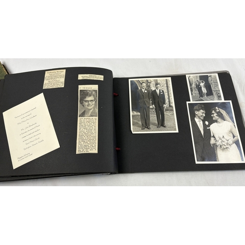 1293 - 5 vintage photo albums containing a quantity of photos and postcards. 2 albums relate to the Baybroo... 