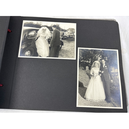 1293 - 5 vintage photo albums containing a quantity of photos and postcards. 2 albums relate to the Baybroo... 