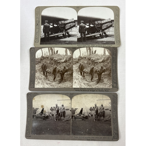 1324 - A collection of 100 WWI stereoscope viewing cards, by Realistic Travels Publishing together with a w... 