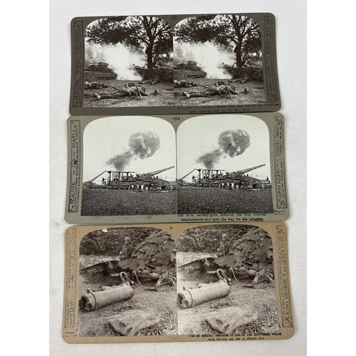 1324 - A collection of 100 WWI stereoscope viewing cards, by Realistic Travels Publishing together with a w... 