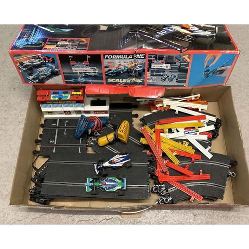 A Mid 1990s boxed Formula one Scalextric pole position racing game