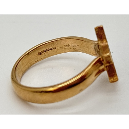 12 - A 9ct gold Star Of David ring. Fully hallmarked inside band. Ring size O. Weight approx. 4.8g.