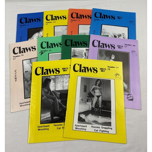 81 - 10 issues of Claws, specialist interest adult magazine published by Swish. All in excellent conditio... 