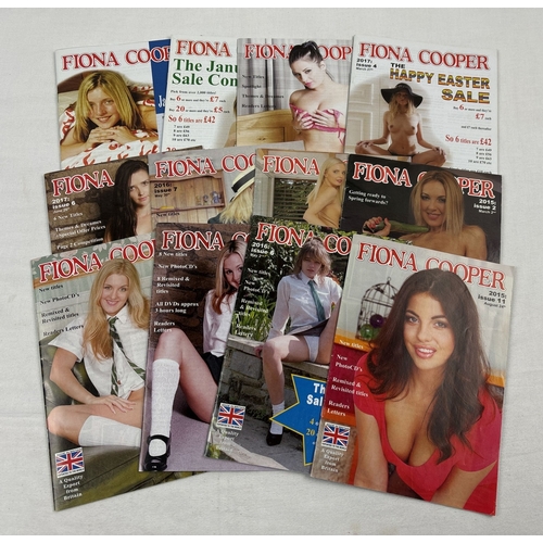 98 - 12 assorted smaller sized Fiona Cooper adult erotic magazines/catalogues from 2015, 16 & 17.