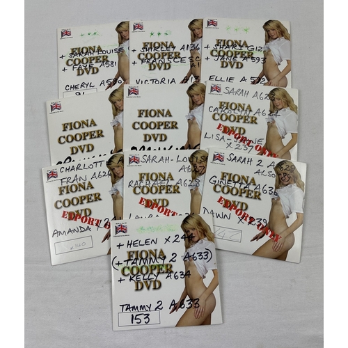 100 - 10 assorted Fiona Cooper DVD's in card sleeves, marked with hand written catalogue numbers and names... 