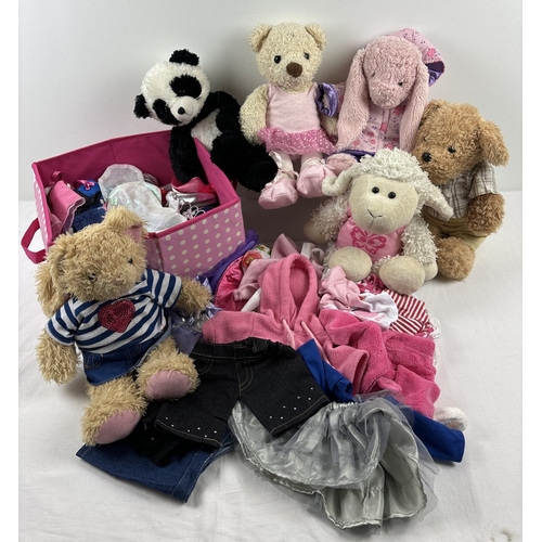 1291 - 6 assorted Chad Valley DesignaBear plush toys, mostly clothed, together with a collection of assorte... 