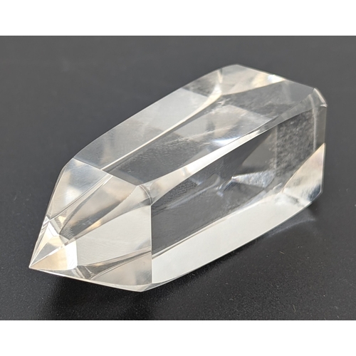 1338 - A clear quartz 8 sided Forseeer polished wand by Drew Tousley at Luminary Studios. Approx 2.75 x 2.5... 