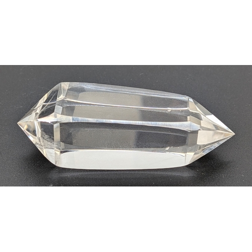 1338 - A clear quartz 8 sided Forseeer polished wand by Drew Tousley at Luminary Studios. Approx 2.75 x 2.5... 